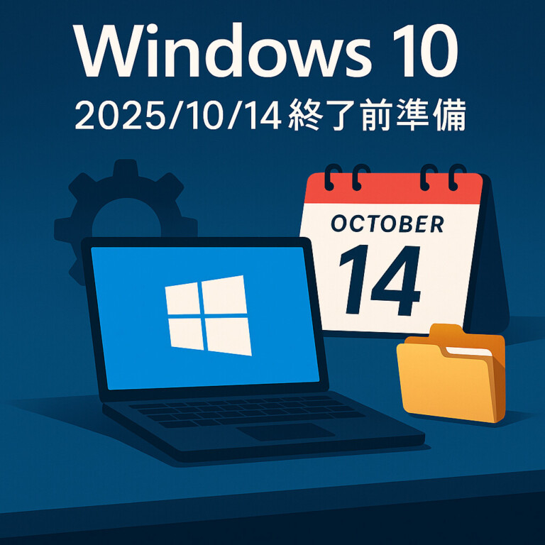 Microsoft Windows10 2025/10/14終了前準備