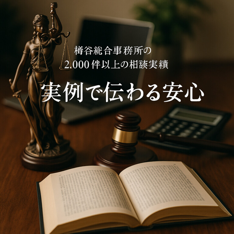 樽谷総合事務所の2,000件以上の相談実績、実例で伝わる安心
