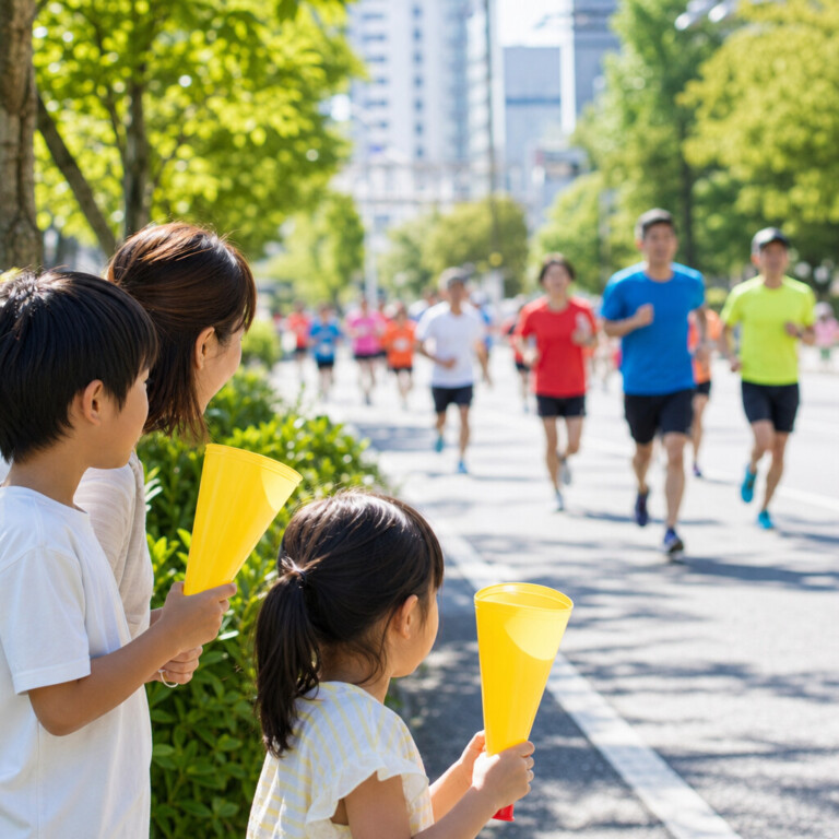 赤坂5丁目ミニマラソンを家族で楽しむ応援時間